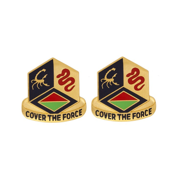 460th Chemical Brigade Unit Crest - Pair - COVER THE FORCE