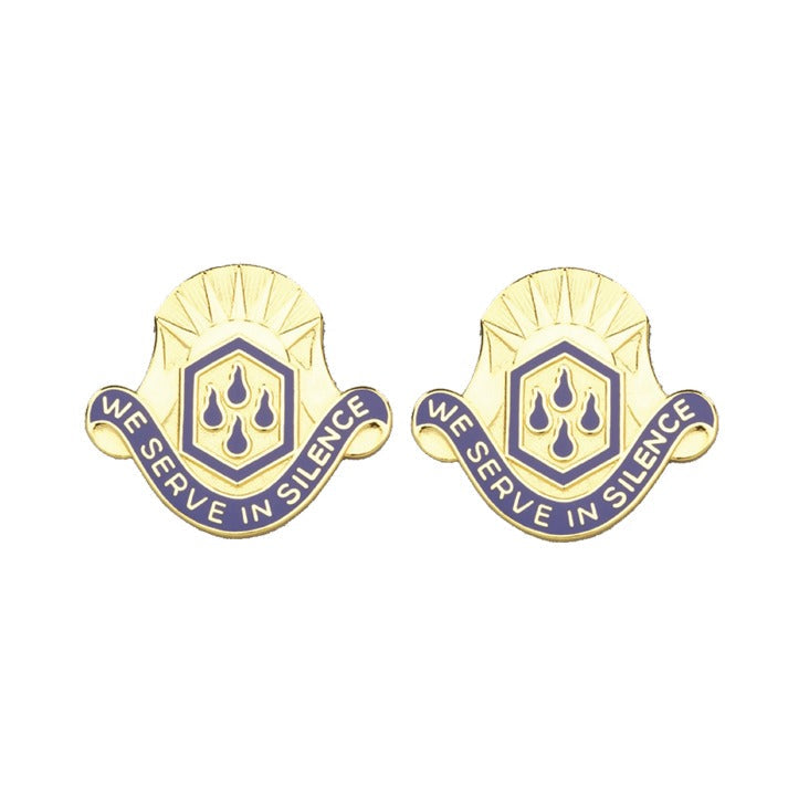 464th Chemical Brigade Unit Crest - Pair - WE SERVE IN SILENCE