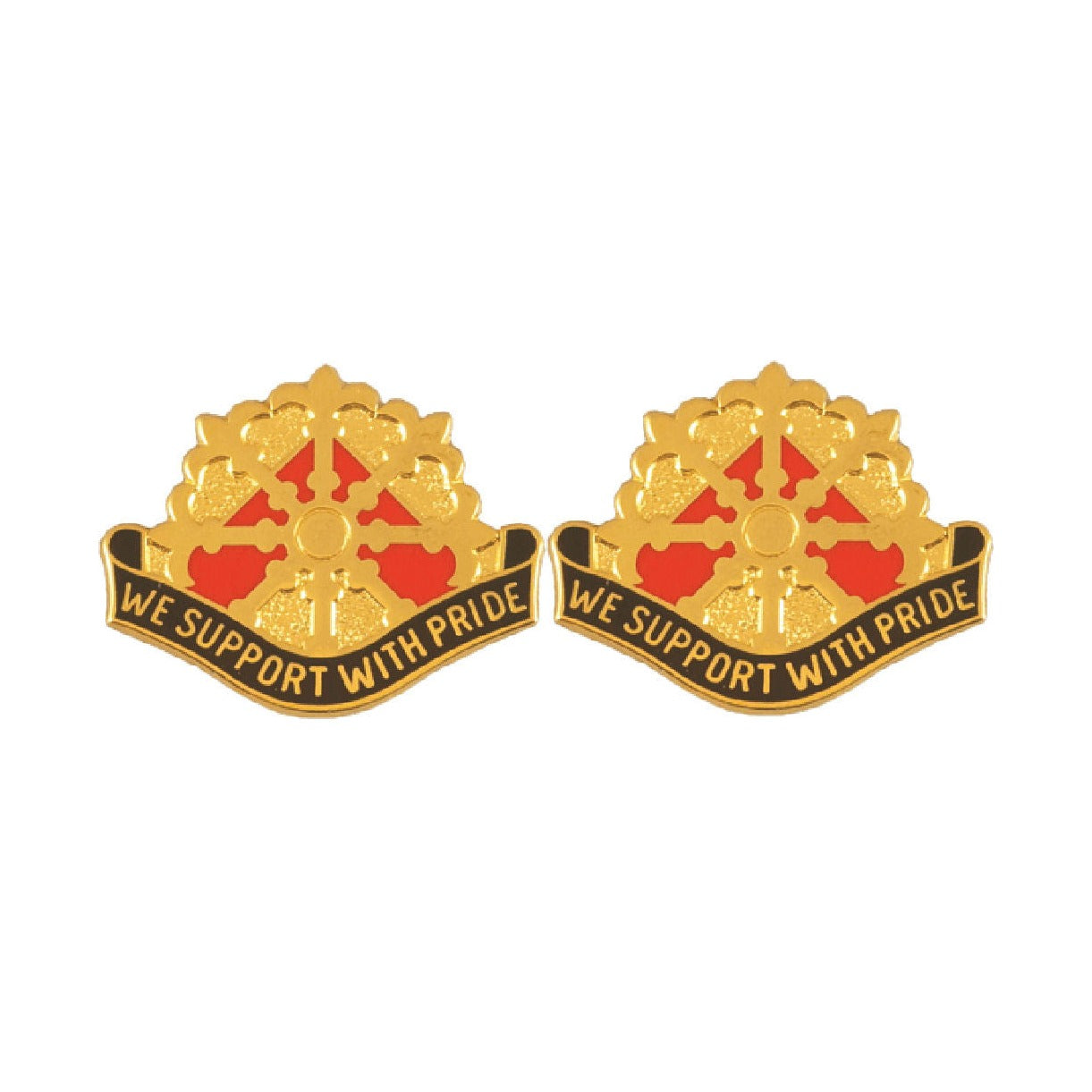 46th Support Group Distinctive Unit Insignia - Pair - We Support With Pride