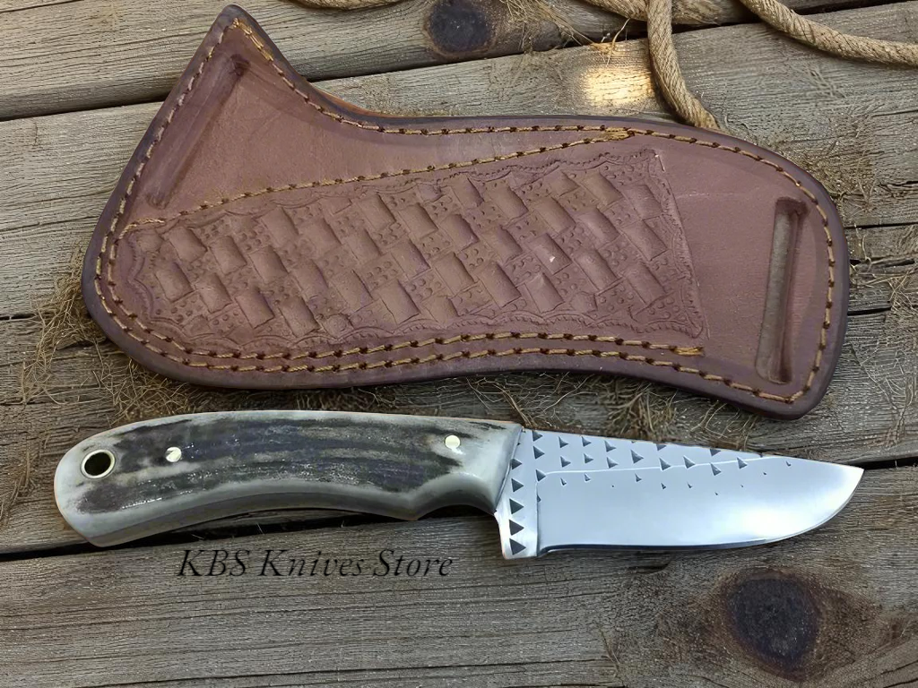 Cowboy Belt Knife – Antler Horn Handle