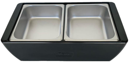 REVO HALF Size Pan Set |  Stainless Steel 4" deep | Two 1/2 Size food pans