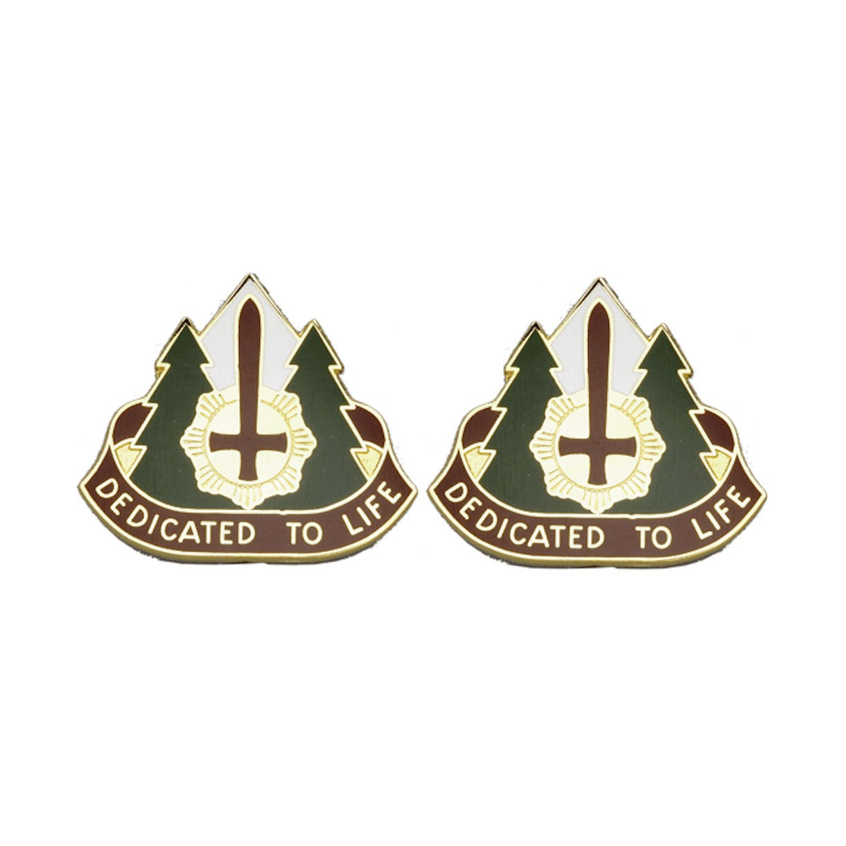 47th Combat Support Hospital Distinctive Unit Insignia - Pair - Dedicated To Life