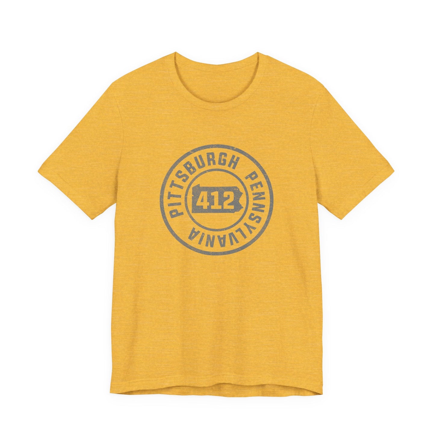 412 Area Code Pittsburgh Pa Stamped Short Sleeve T-Shirt