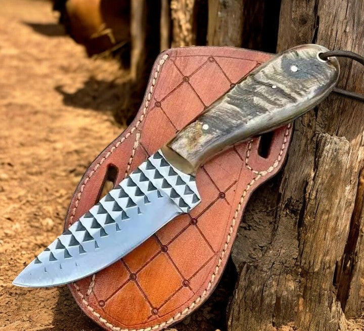 Western Cowboy Knife – Rasp & Sheep Horn Handle