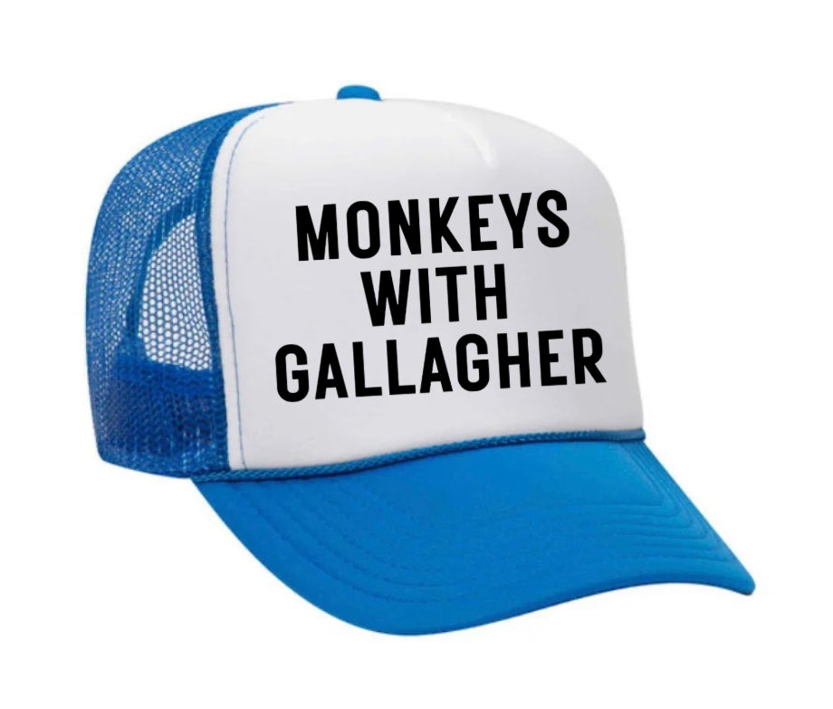 Monkeys With Gallagher Trucker Hat