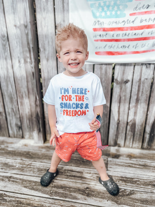 I'm Here For The Snacks & Freedom Infant/Toddler T-Shirt