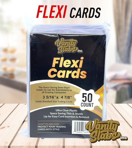 100 VSI Flexi Cards (2 Packs of 50) Semi Rigid Savers for Baseball Football Hockey Basketball Cards