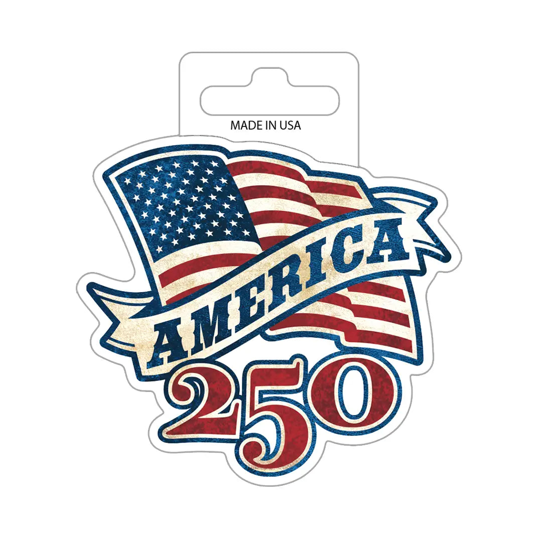 Sticker - America 250 Flag 6mil Vinyl