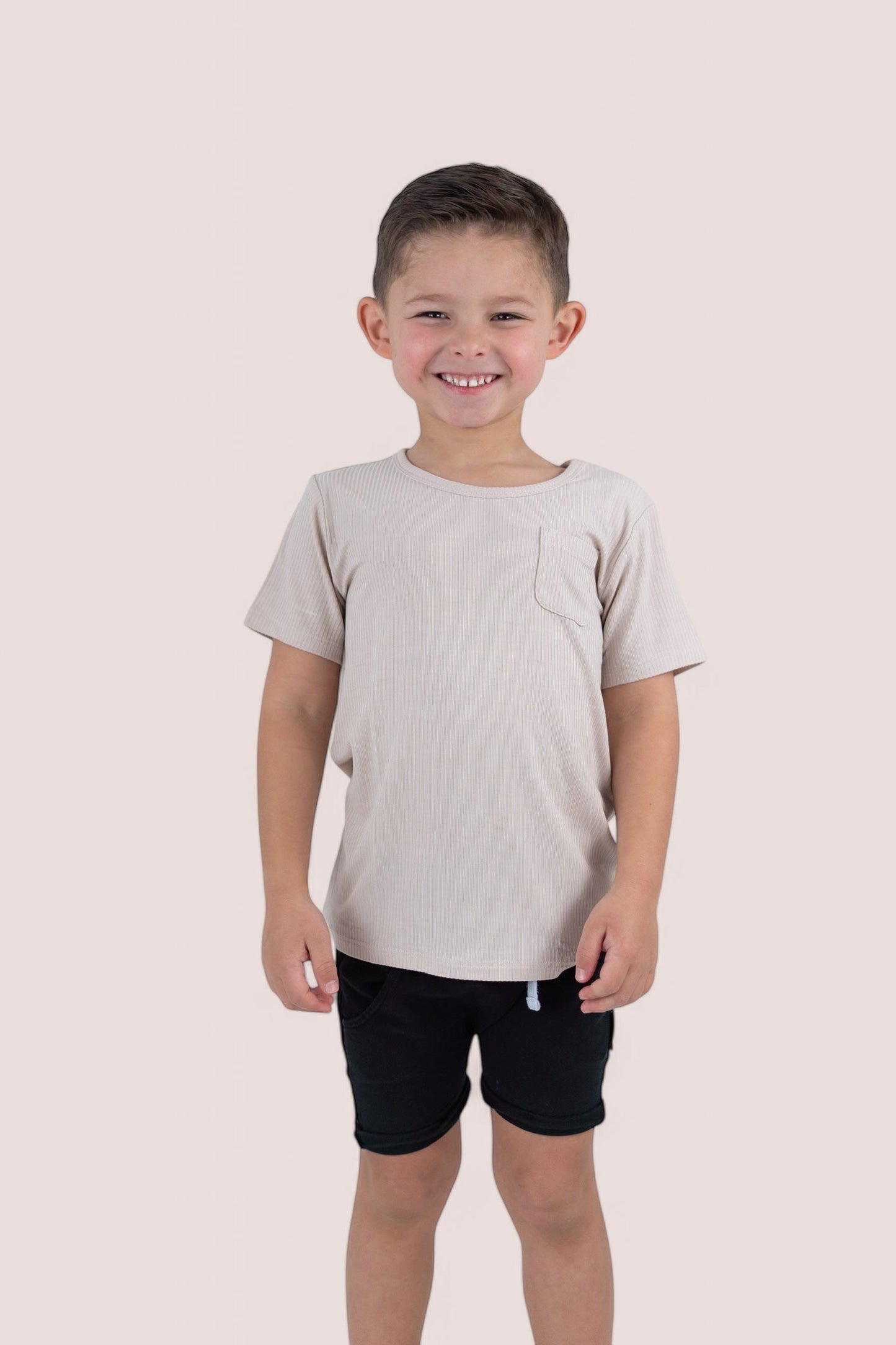 TOTALLY TAN RIB DREAM POCKET TEE