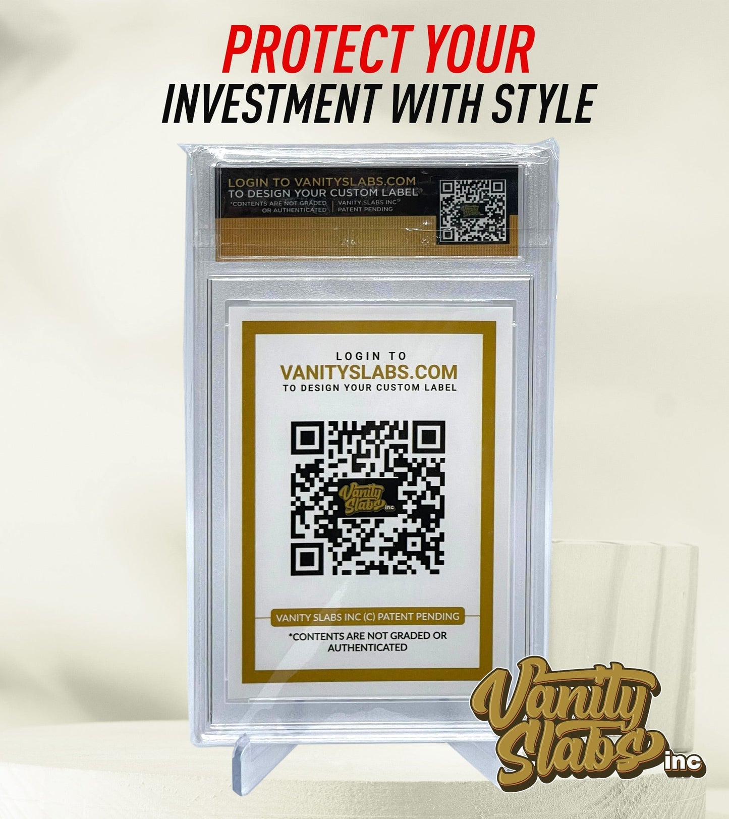 Vanity Slabs Holder 35pt Thickness for Standard Size Trading Cards Plastic Case for Baseball Football Hockey Basketball Cards