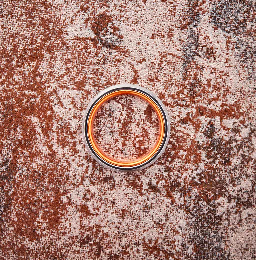 Tungsten Ring - Resilient Orange - 4MM