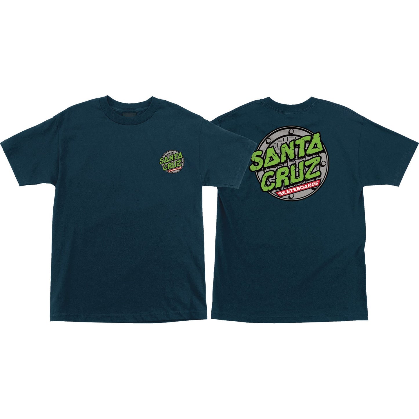 Santa Cruz TMNT Sewer Dot Short Sleeve Men's T-Shirt - Harbor Blue