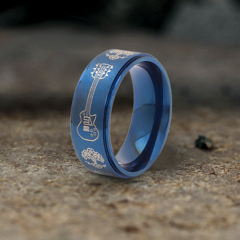 Viking Tree of Life Guitar Stainless Steel Ring