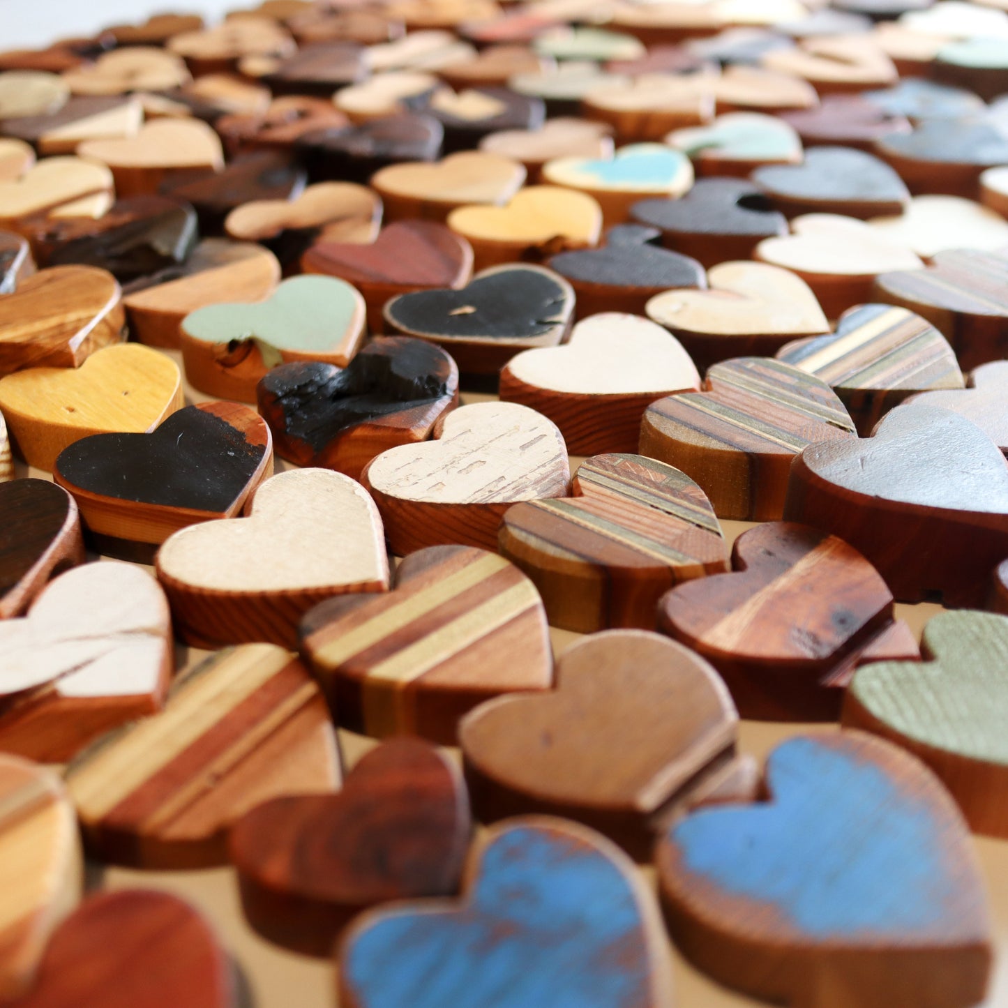 Imperfect Wooden Hearts