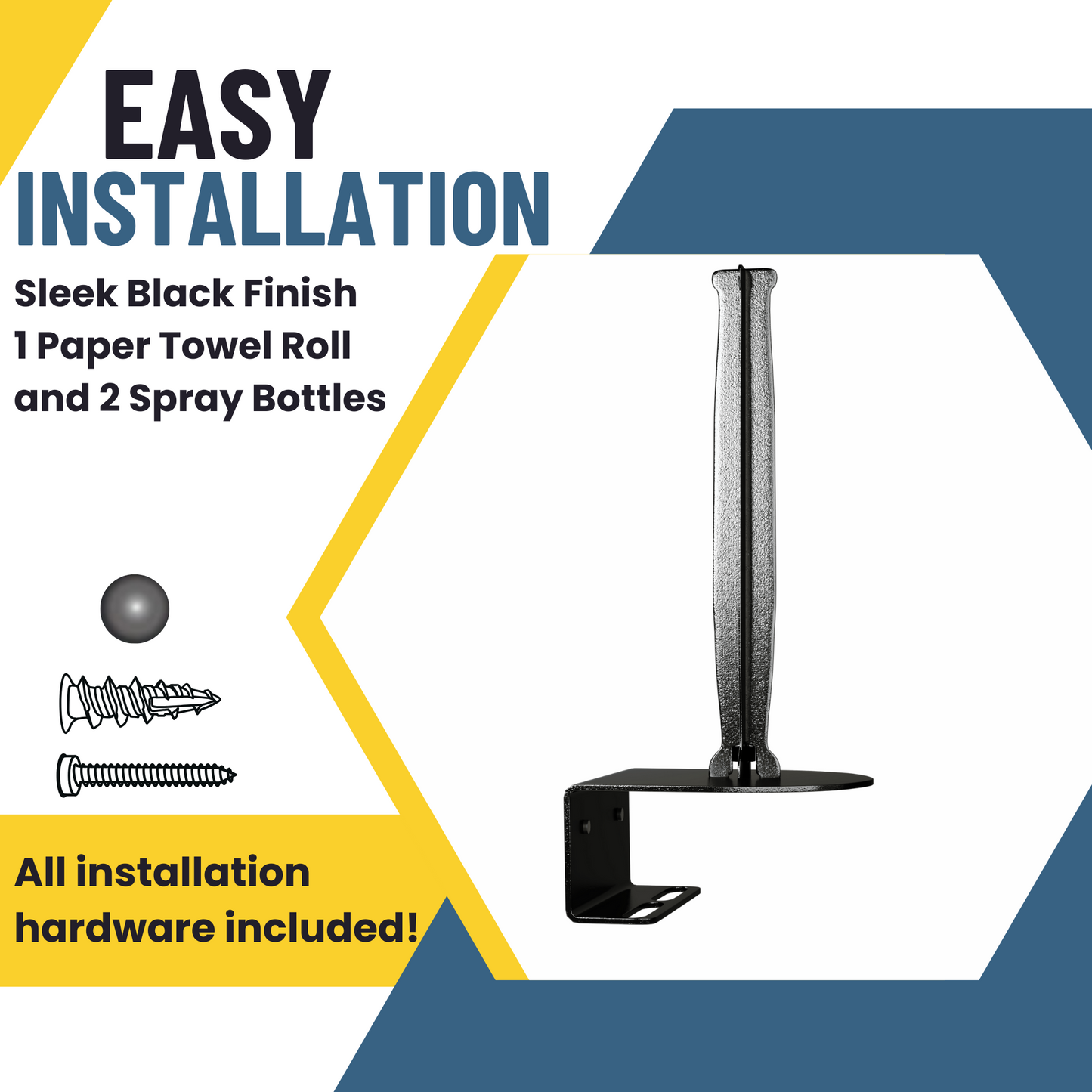 Vertical Paper Towel/Spray Bottle Holder