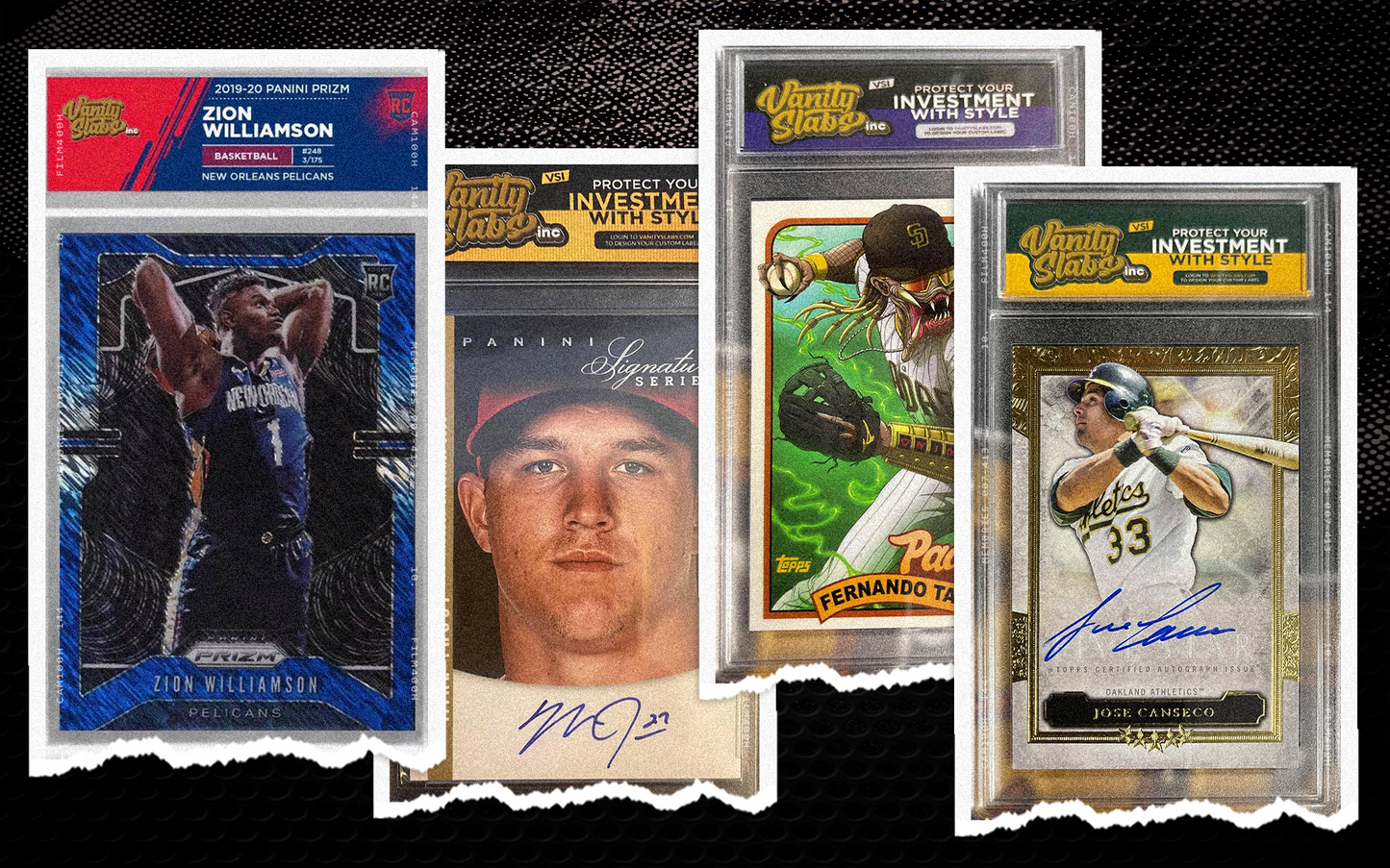 Vanity Slabs Holder 130pt Thickness for Thick RPA Patch Size Trading Cards for Baseball Football Hockey Basketball Cards