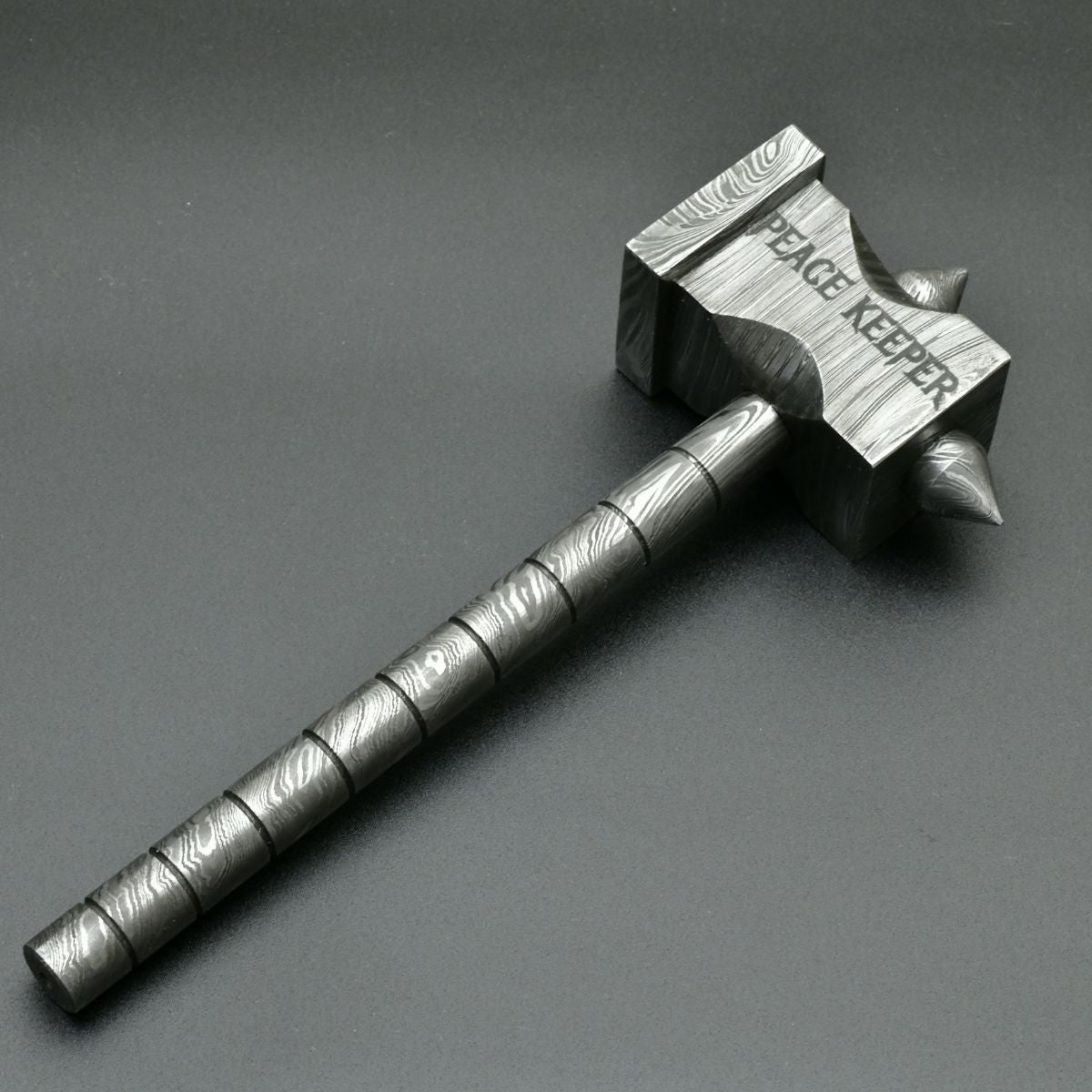 The Crusher Handmade Damascus Steel Hammer
