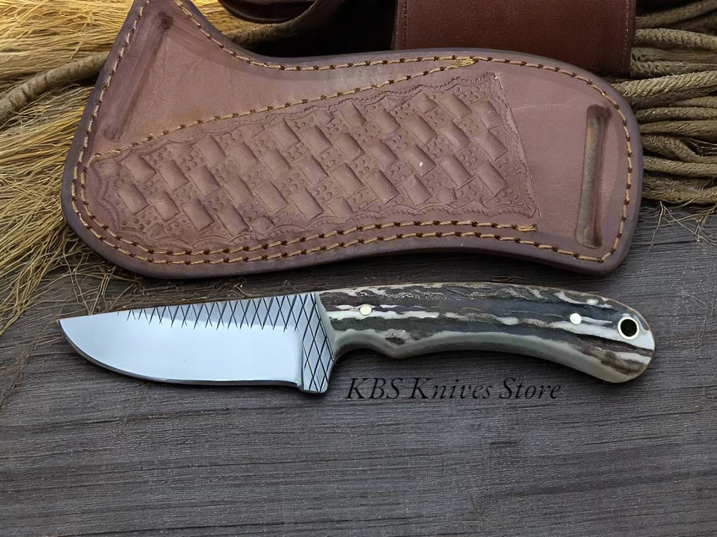 Cowboy Belt Knife – Antler Horn Handle