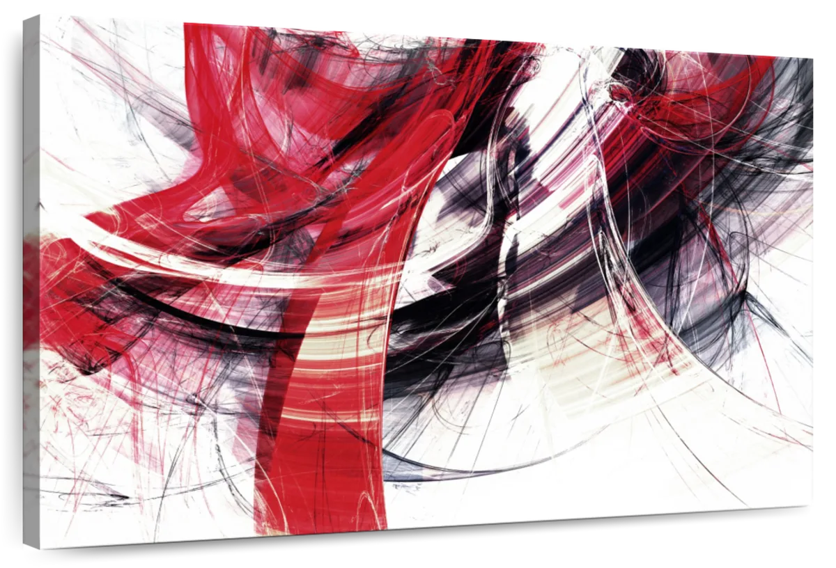 Red Motion Abstract Wall Art