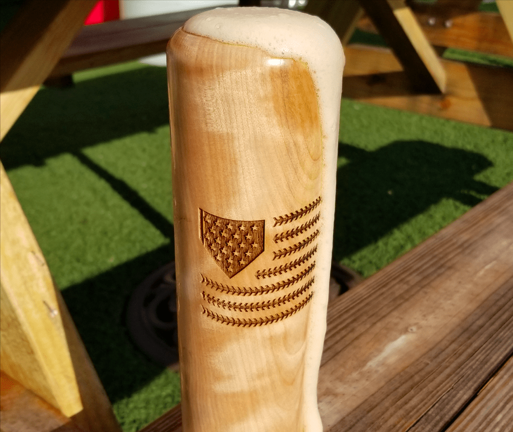 Stars and Stitches Flag Baseball Bat Mug | Dugout Mug® Collective