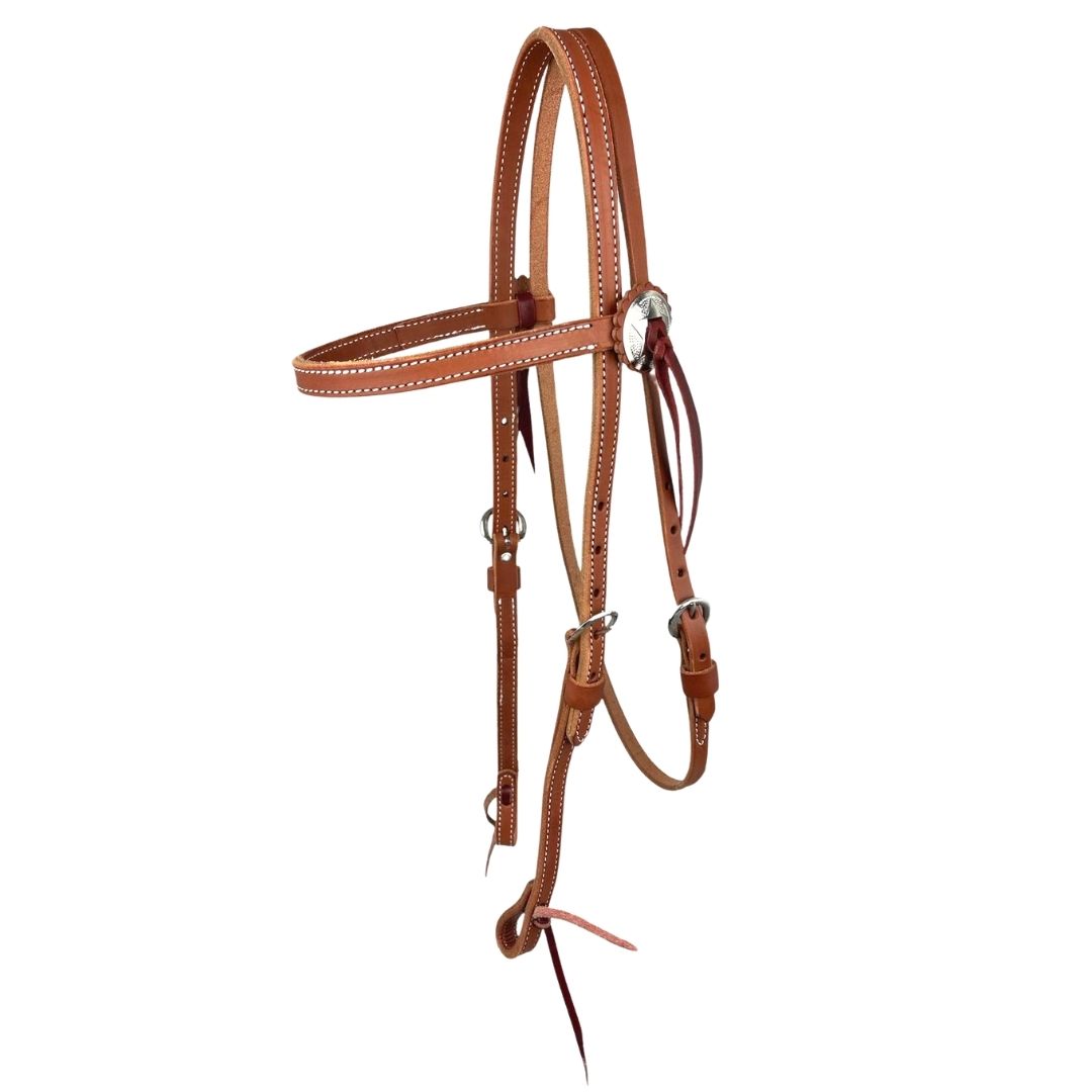 Deluxe Mahogany Browband Headstall