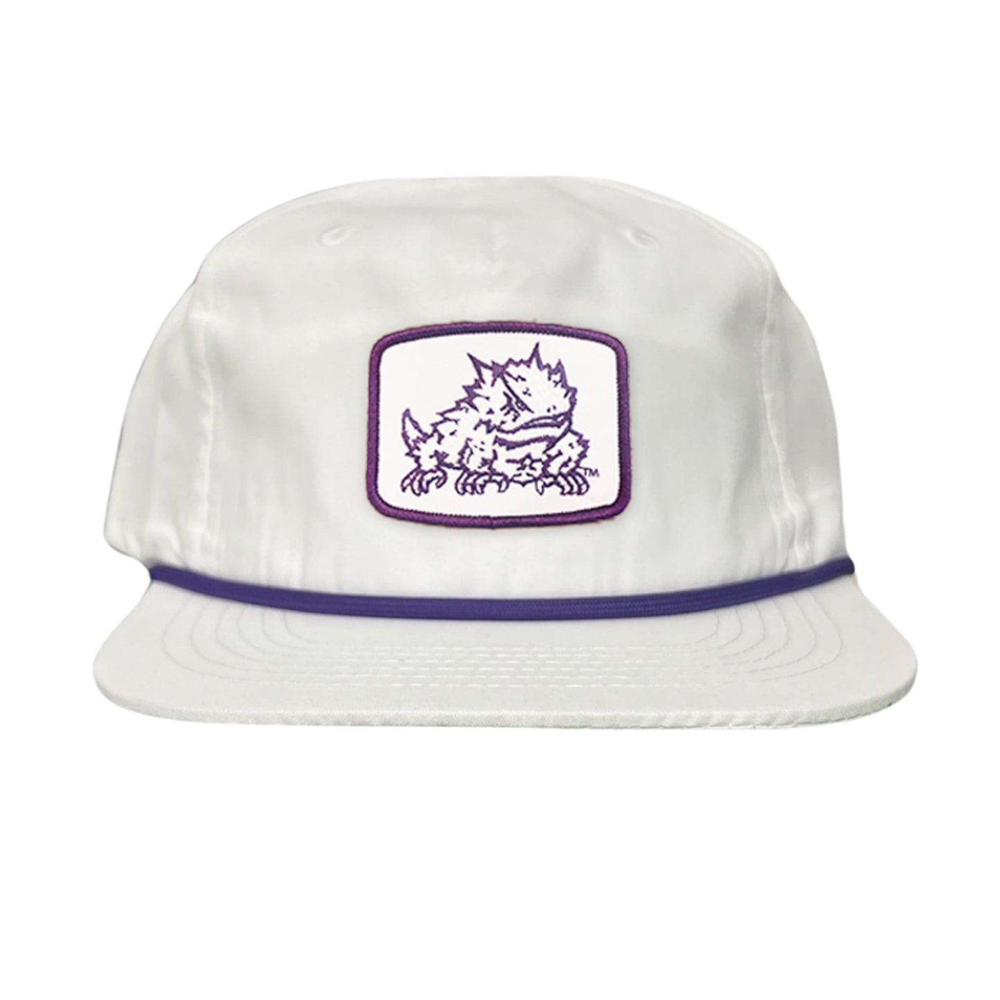 TCU Horned Frog Square Patch / Curved Bill Mesh Snapback / 121 - TCU005