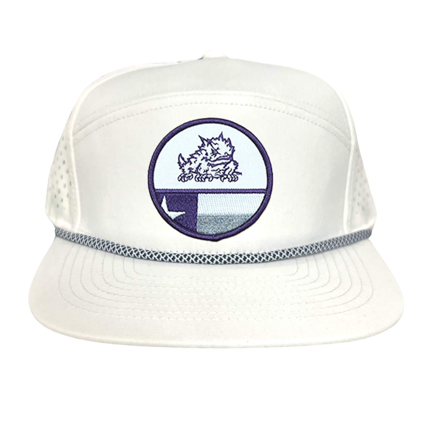 TCU Circle Horned Frog w/h State Flag / Hats / TCU034 / 248 / MM