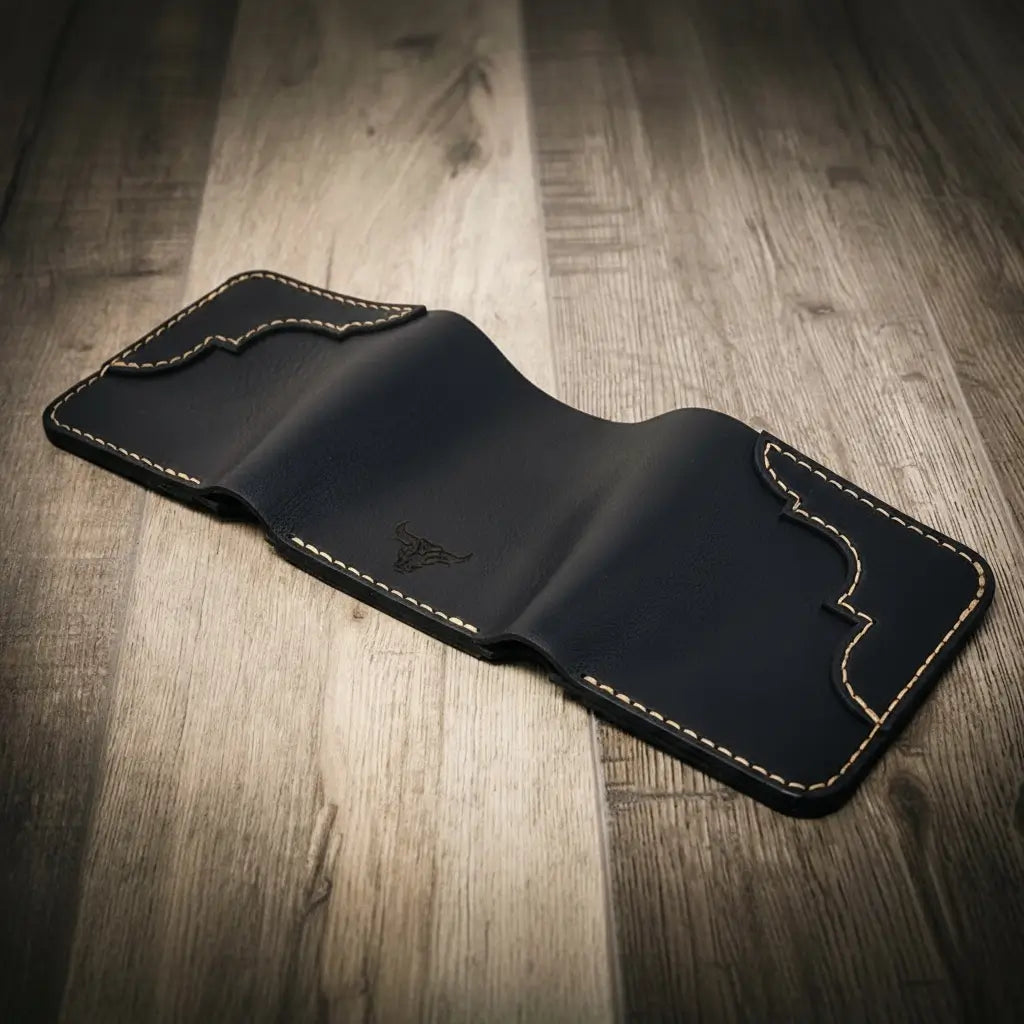 Western Trifold Wallet - Black