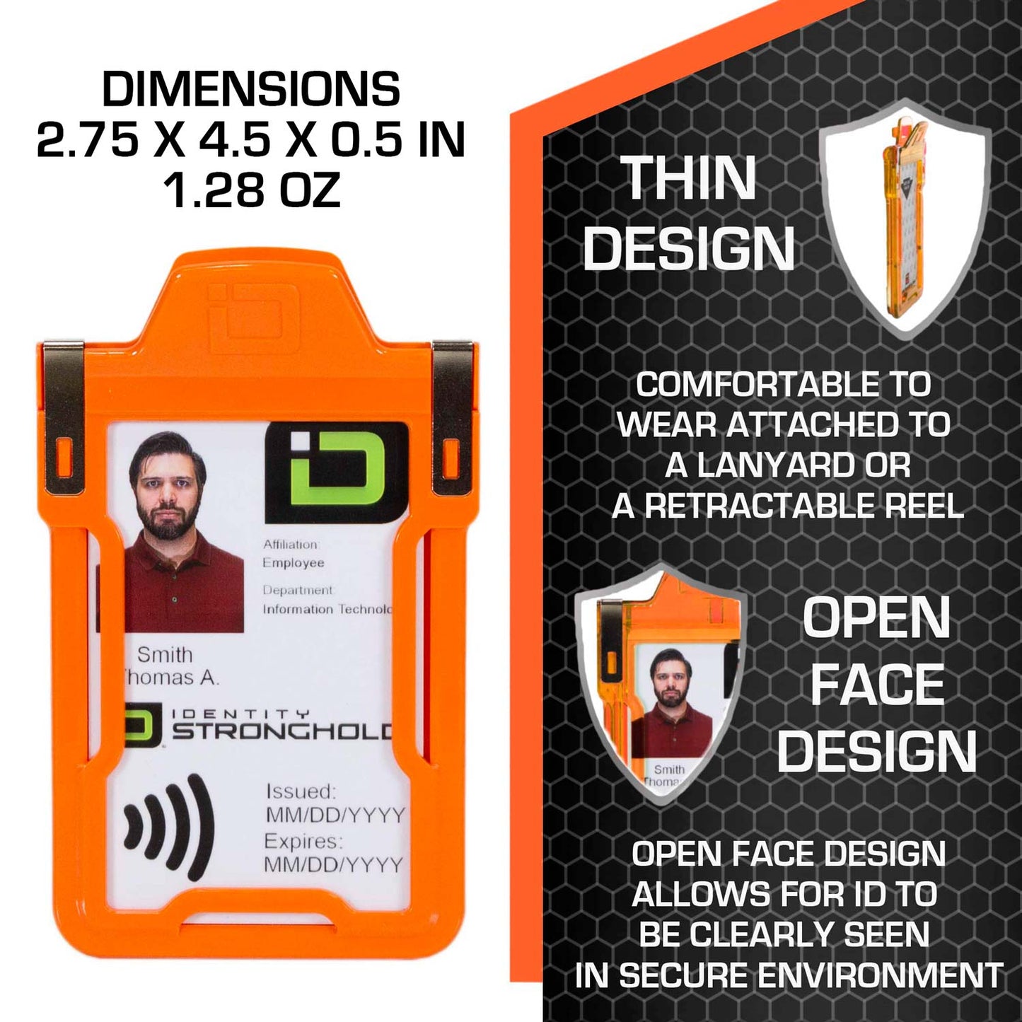 Secure Badge Holder Classic with BloxProx™ - Protects 125Khz HID Prox 1 ID Card Holder