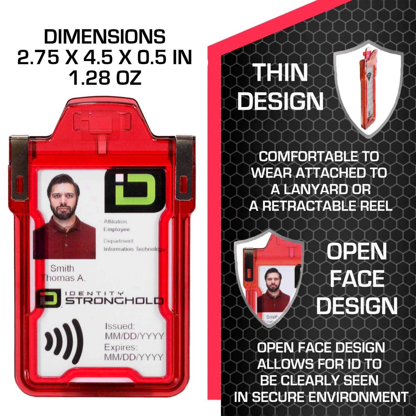 Secure Badge Holder Classic with BloxProx™ - Protects 125Khz HID Prox 1 ID Card Holder