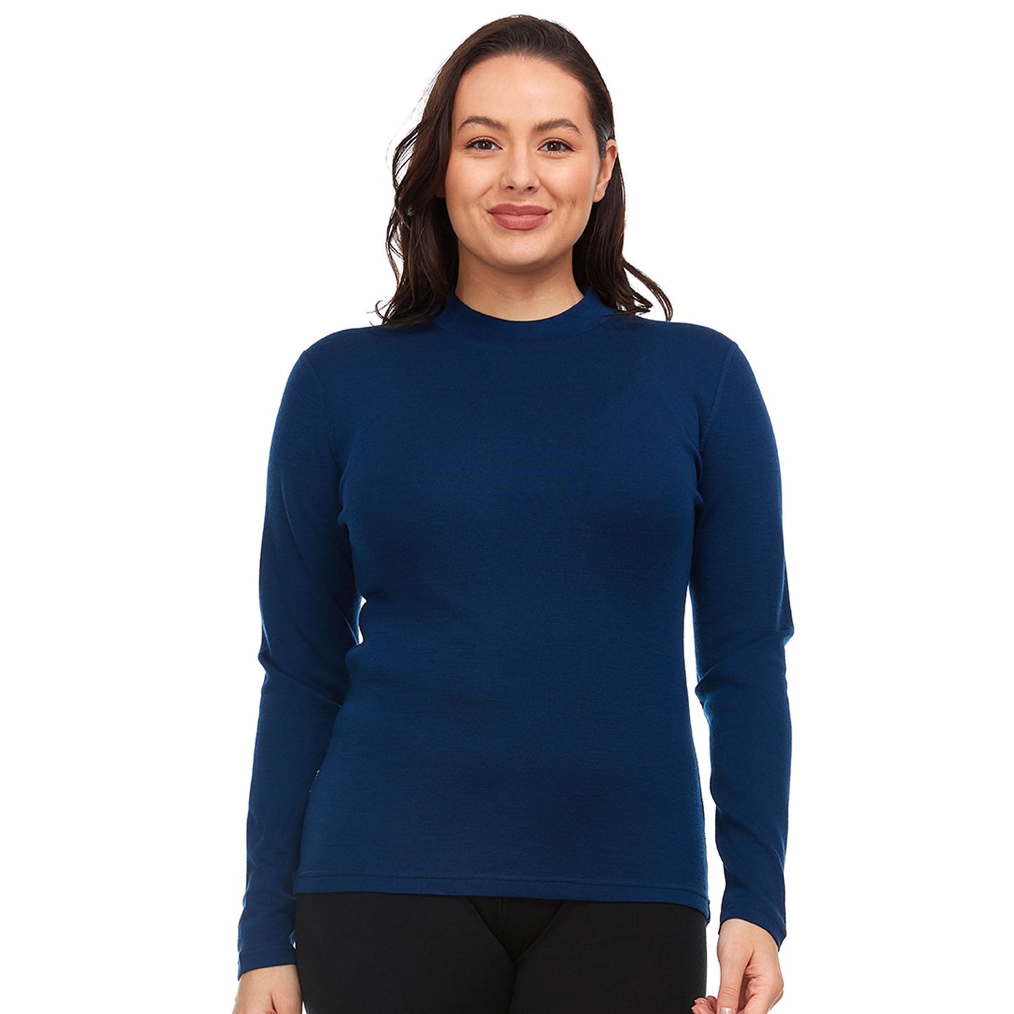 Women's 100% Merino Wool Mock Neck - Midweight