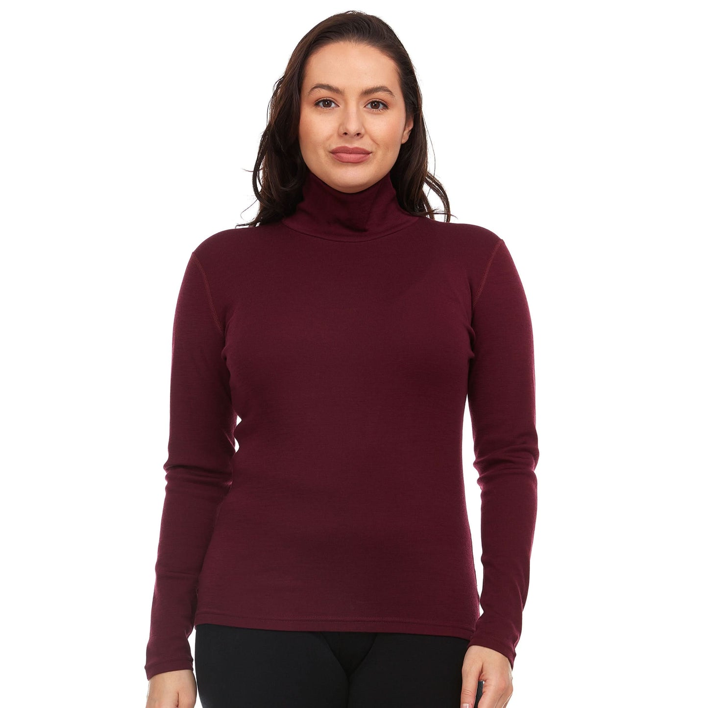Women's 100% Merino Wool Turtleneck - Midweight