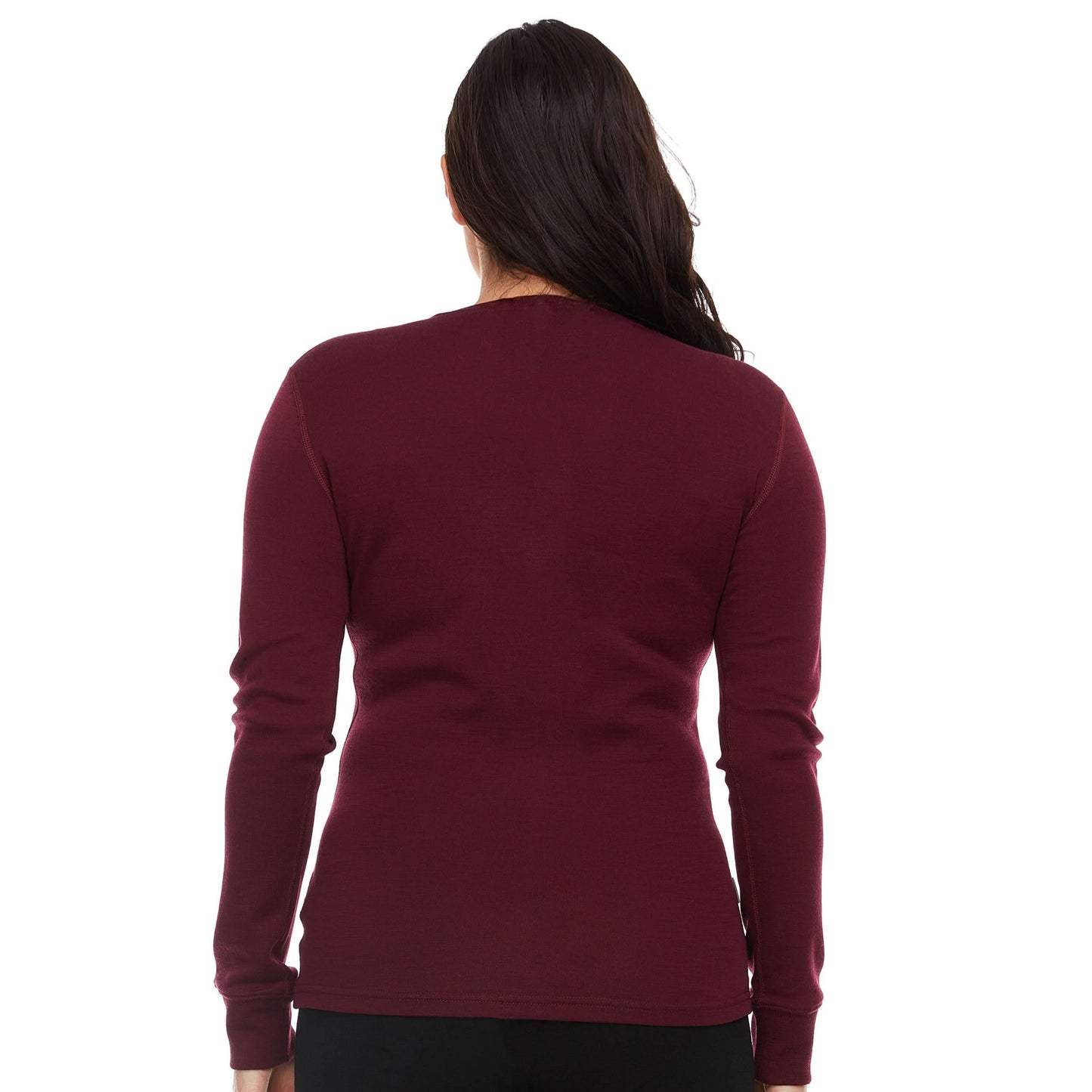Women's 100% Merino Wool Henley - Midweight