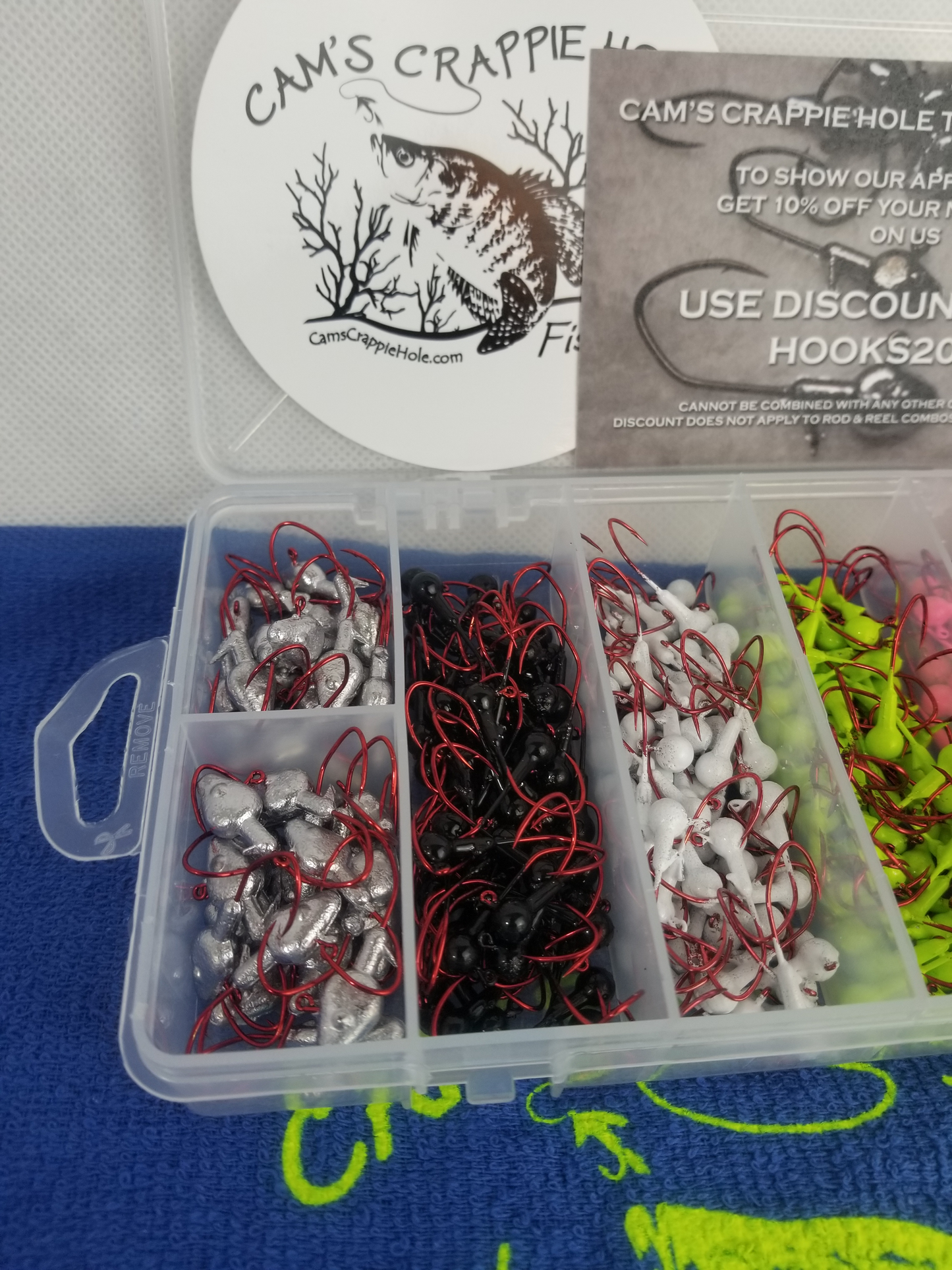 Cam's 180pc. Hand Painted Assortment "Nasty Bend Hooks" Jighead Kit