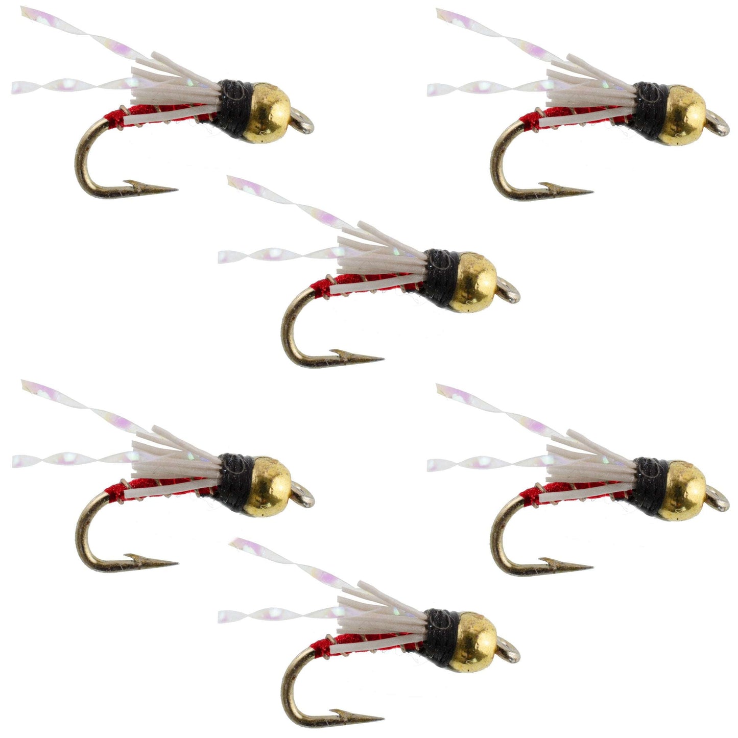 Beadhead Red 3 Dollar Dip Serendipity Nymph - 6 Flies Size 16