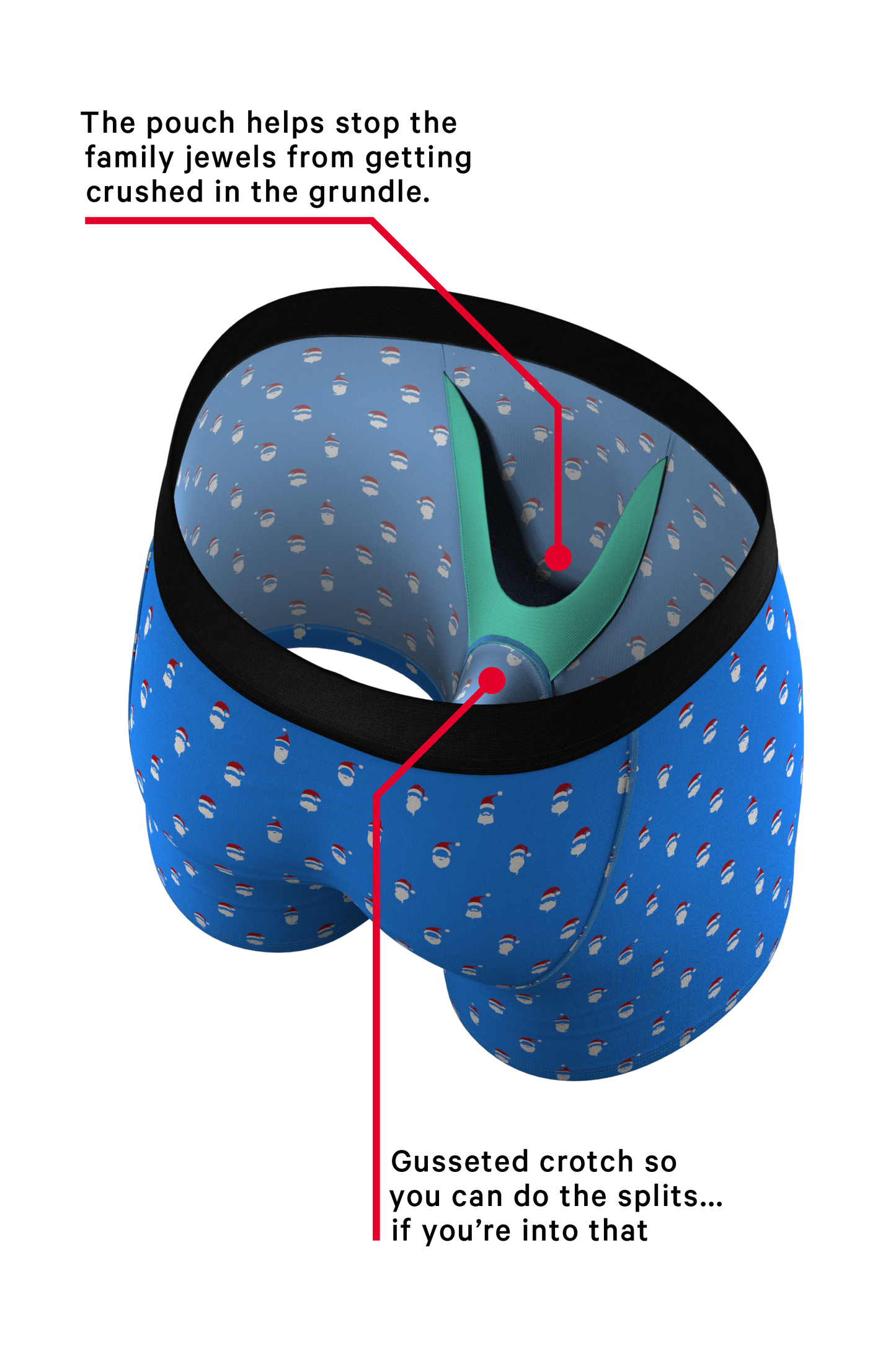 The 50 Shades Of Santa | Holiday Ball Hammock® Pouch Underwear