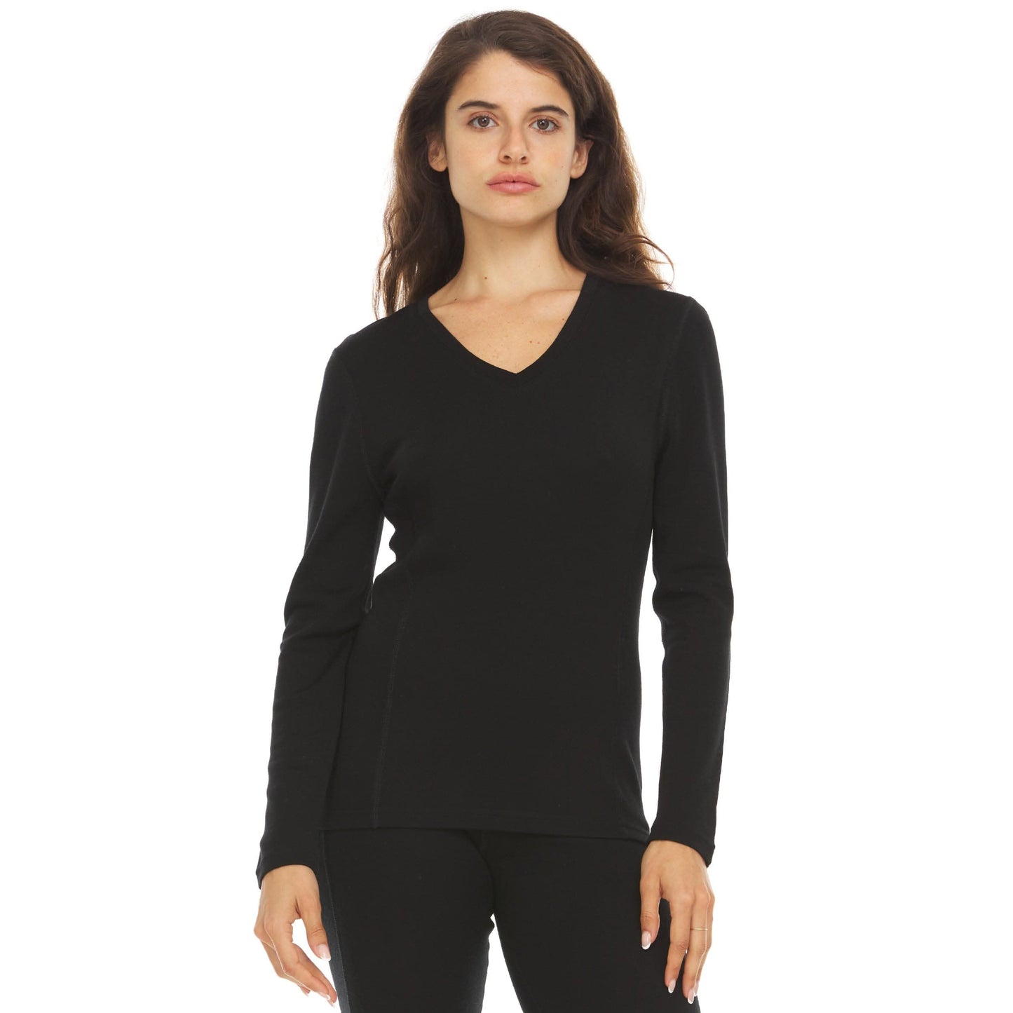 Women's 100% Merino Wool V-Neck - Midweight Sweater