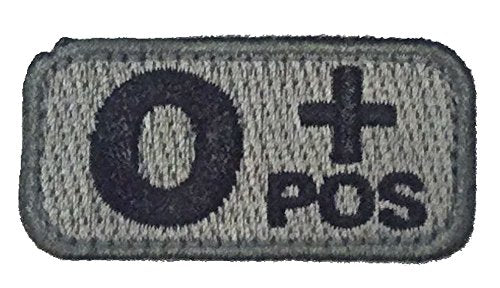 Blood Type Morale Patches with Hook Backing