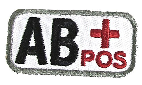 Blood Type Morale Patches with Hook Backing