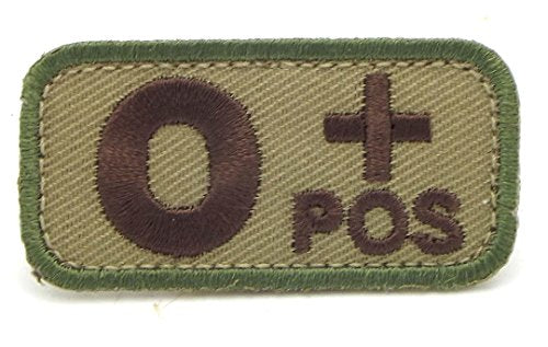 Blood Type Morale Patches with Hook Backing
