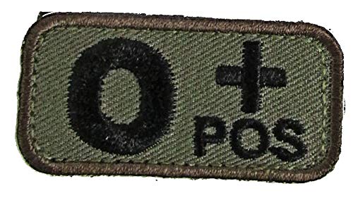 Blood Type Morale Patches with Hook Backing
