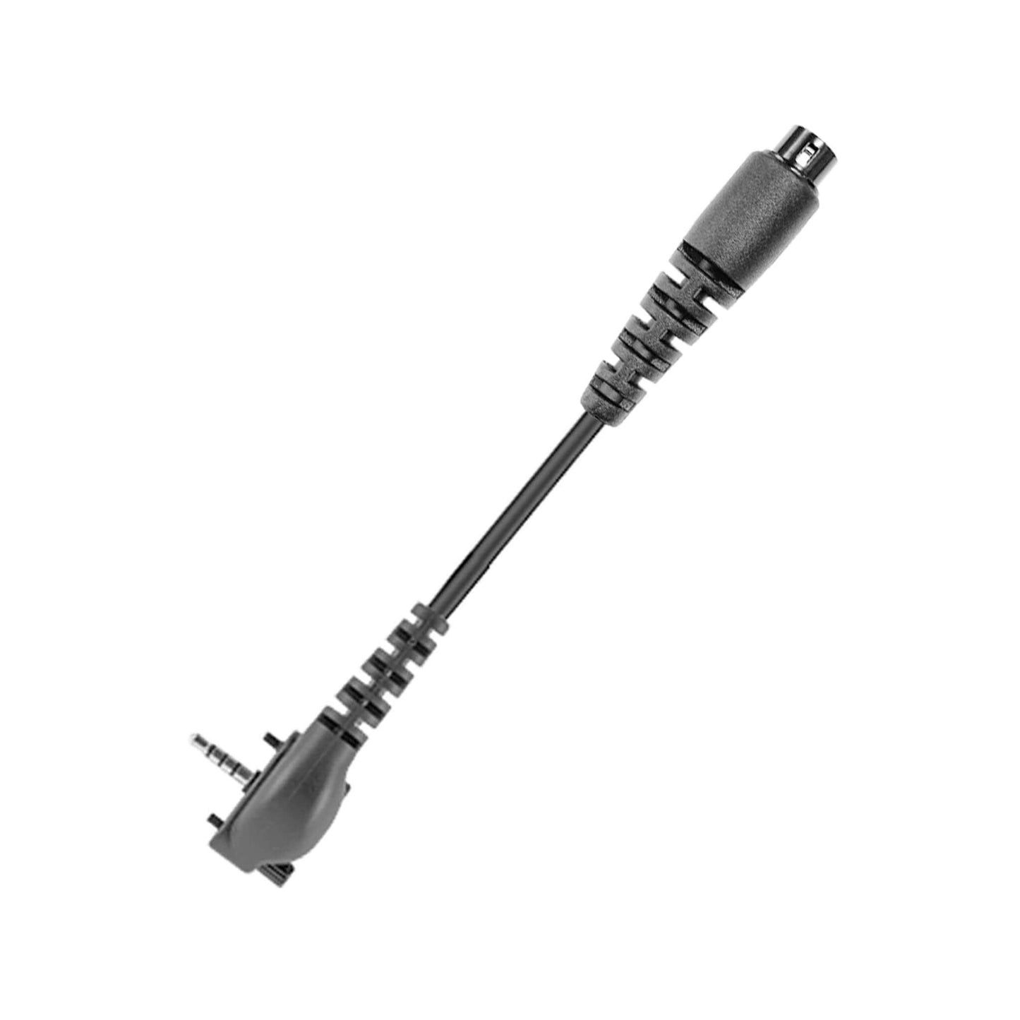 Tactical Radio Adapter/PTT for Headset(Hirose)(w/ Electret Mic): NATO/Military Wiring, OTTO, 3M Peltor ComTac, XPI, Helicopter, & More - Vertex: 1 Pin w/ Security Screws