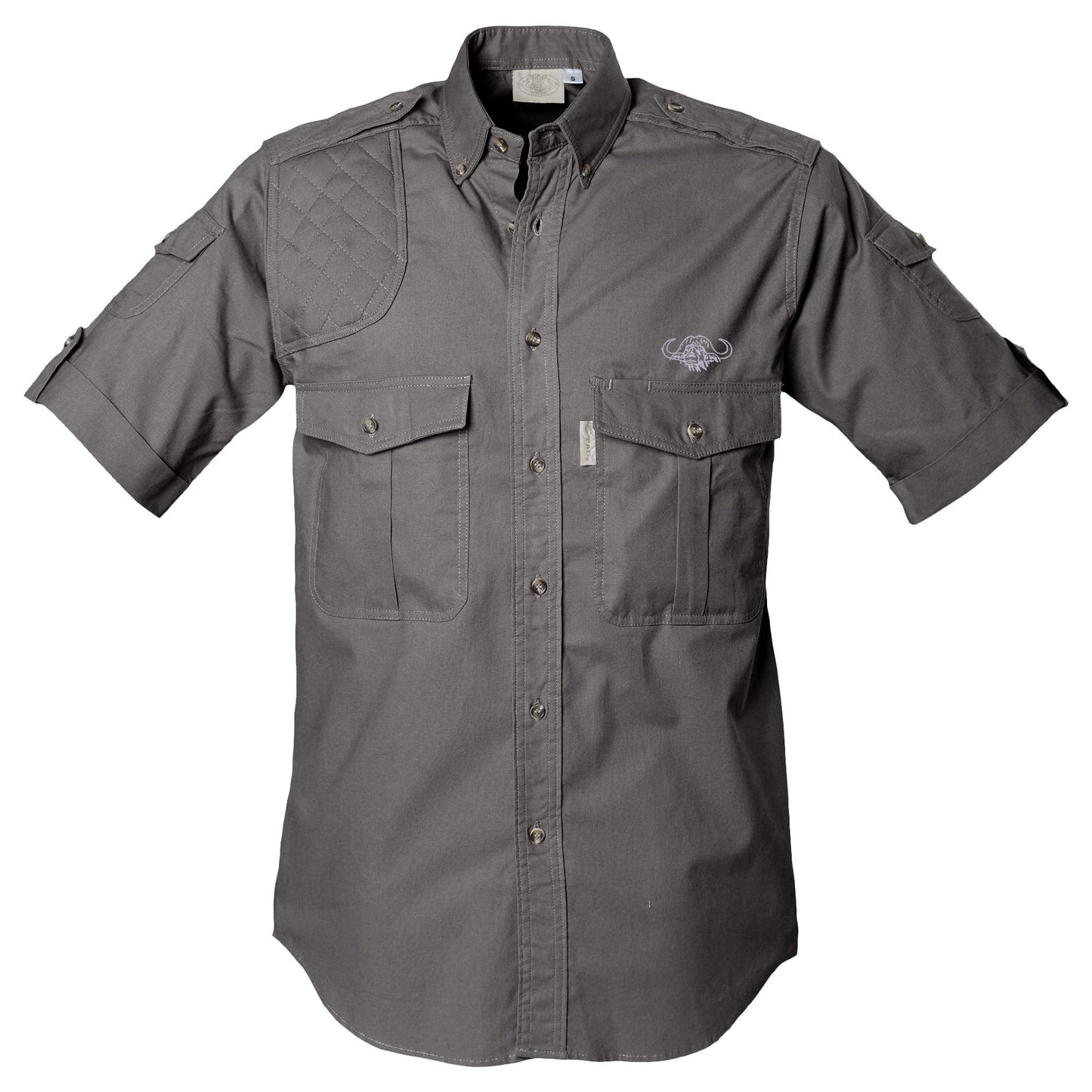 Shooter Shirt for Men with Embroidered Buffalo Logo - S/Sleeve