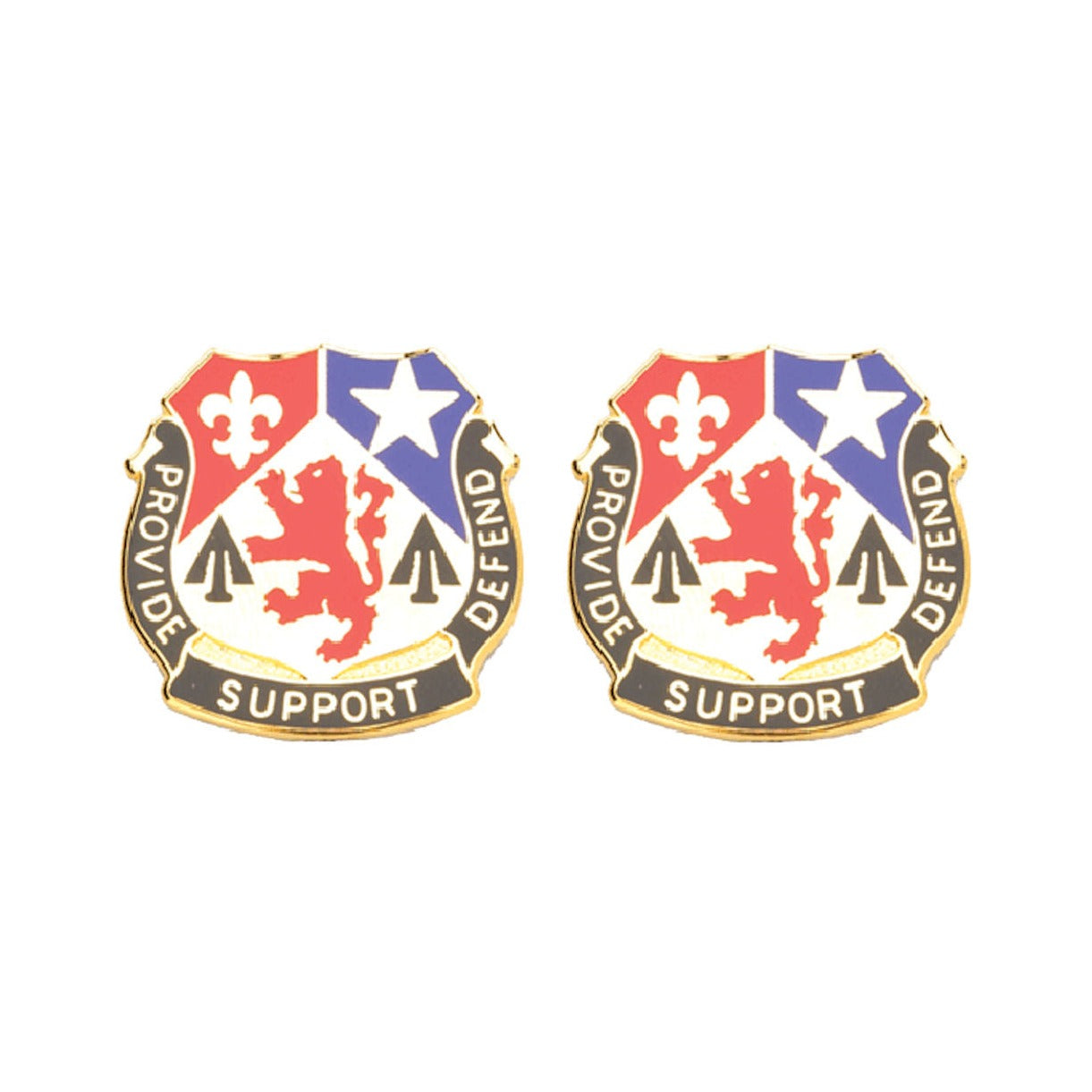 536th SUPPORT BATTALION Distinctive Unit Insignia - Pair - PROVIDE SUPPORT DEFEND