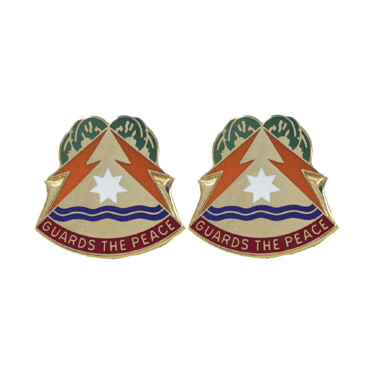 53rd Signal Brigade Distinctive Unit Insignia - Pair - Guards the Peace