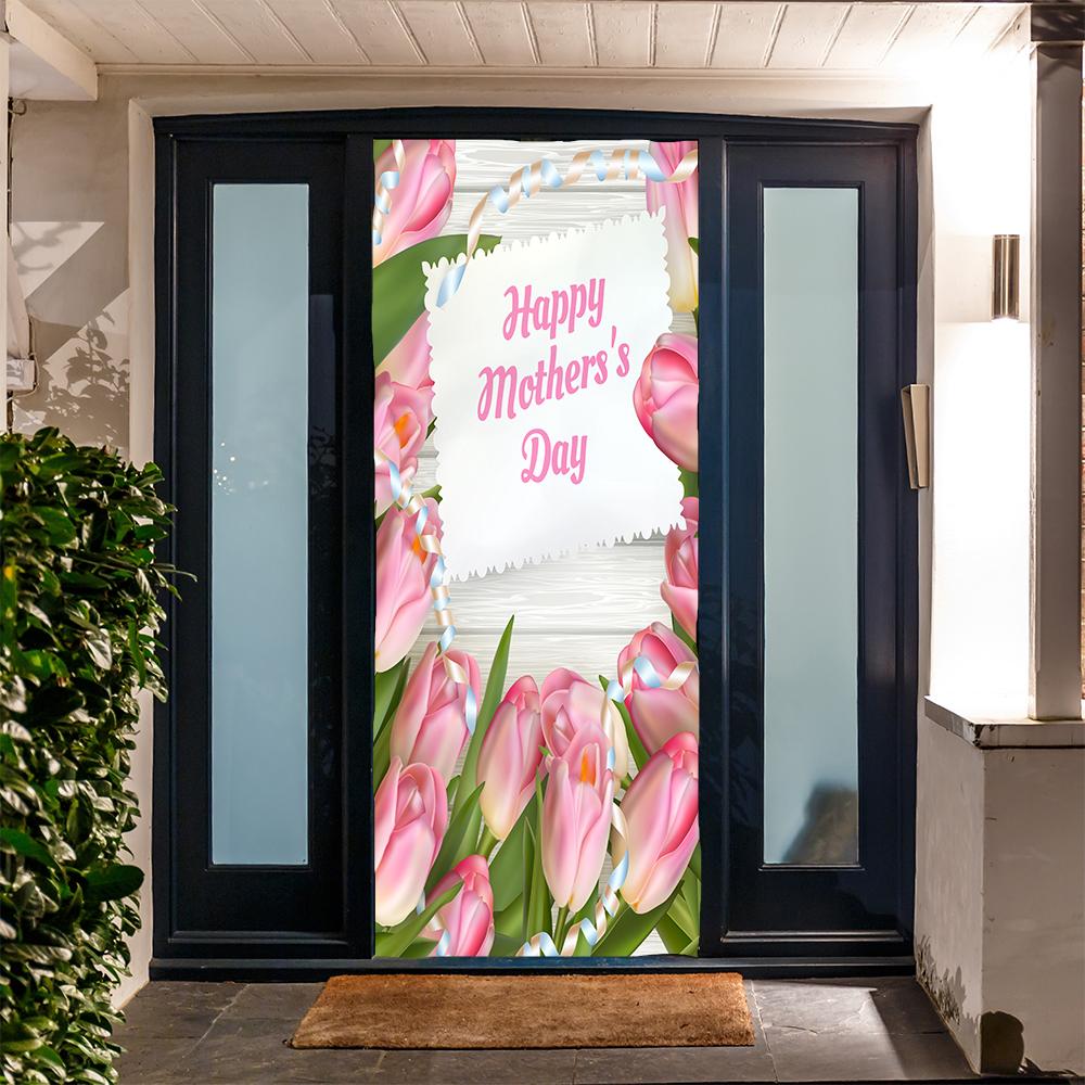 Bouquet of Tulips Door Cover
