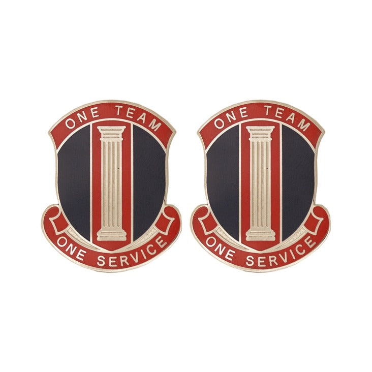 546th Personnel Services Battalion Unit Crest - Pair - ONE TEAM ONE SERVICE