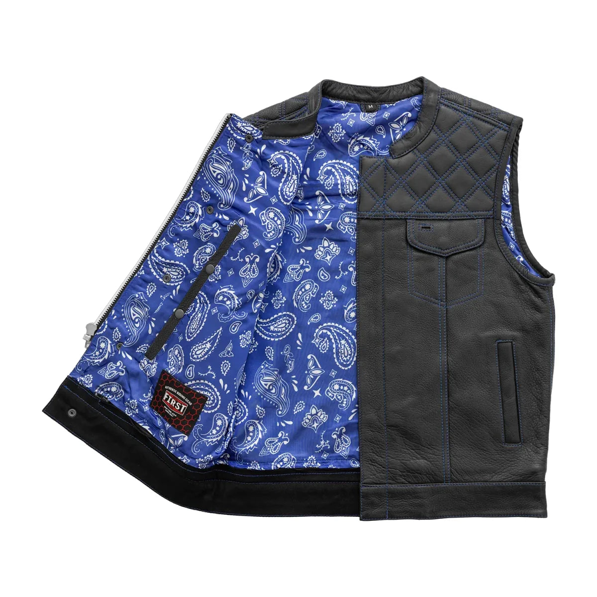 Downside Men's Motorcycle Leather Vest