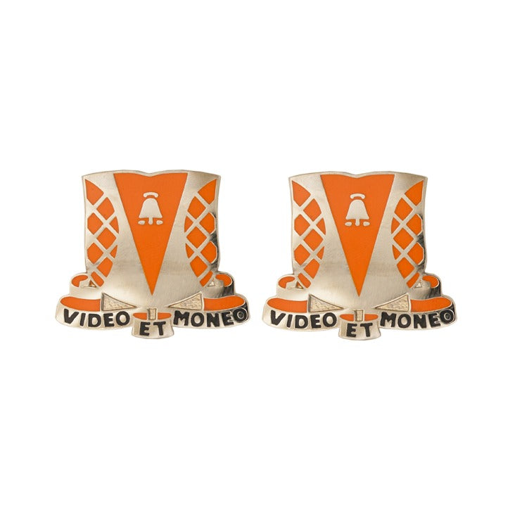 551st Signal Battalion Unit Crest - Pair - VIDEO ET MONEO