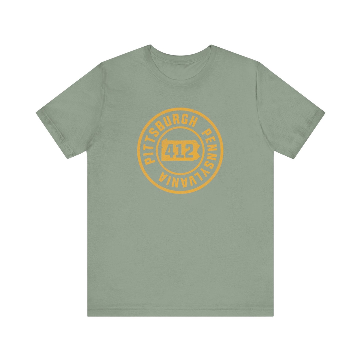412 Area Code Pittsburgh Pa Stamped Short Sleeve T-Shirt